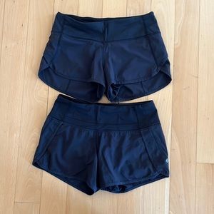 BUNDLE 2 pair black lululemon shorts